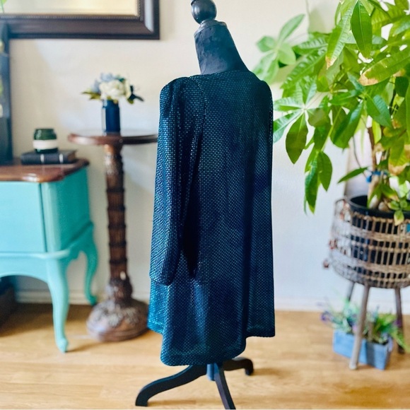 Free People Diamonds Are Forever Mermaid Mini Dress in Metallic Blue Small - Picture 10 of 15